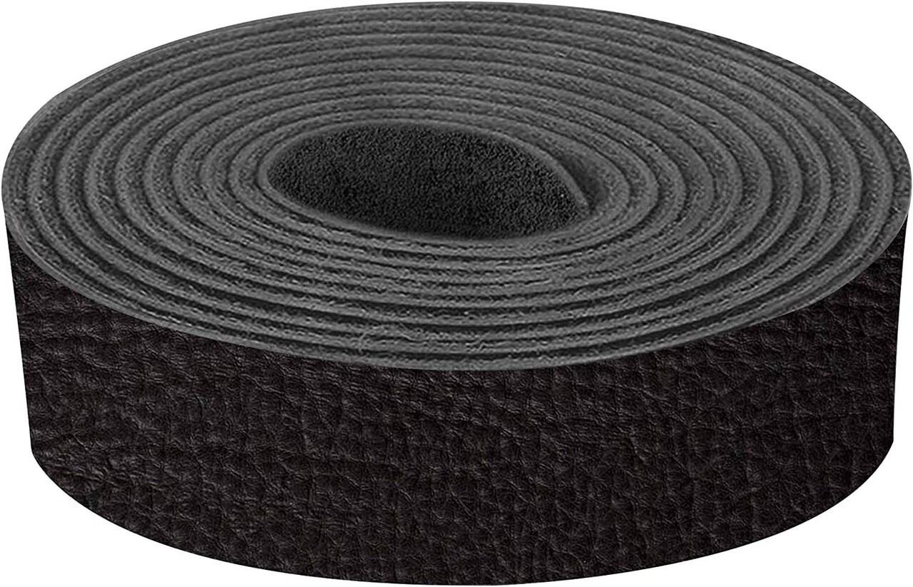 ELW Genuine American Leather Bison 8-9 oz (3.2-3.4mm) Thickness - Straps, Belts, Strips - 60" -  Full Grain Hide DIY Craft Projects, Bag, Chap, Moccasins, Jewelry, Wrapping